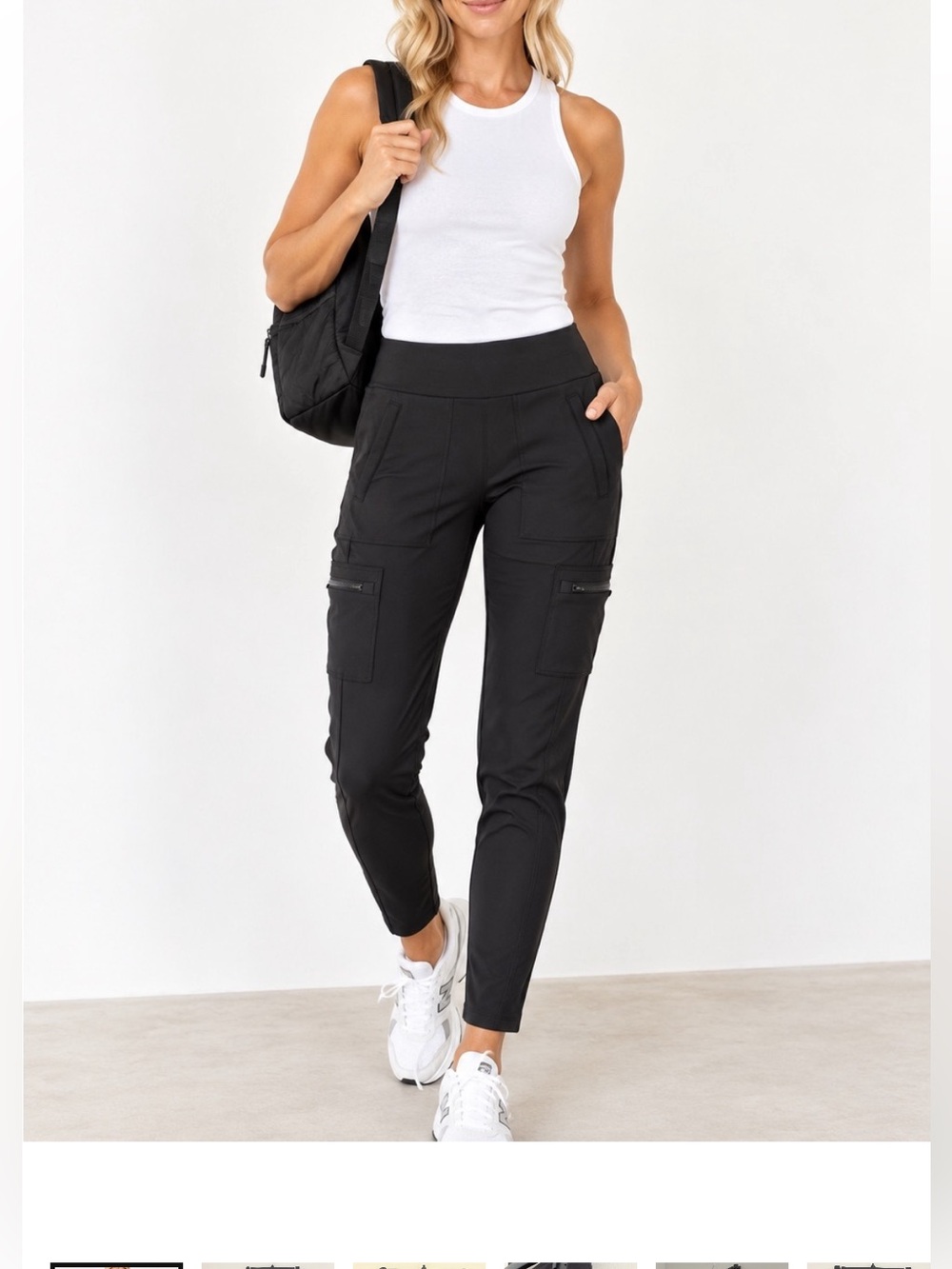 Athleta Headlands Hybrid Cargo Black Pants Size 4